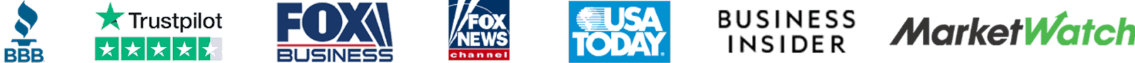 BBB, Trustpilot, Fox Business, Fox News, USA Today, Business Insider and MarketWatch